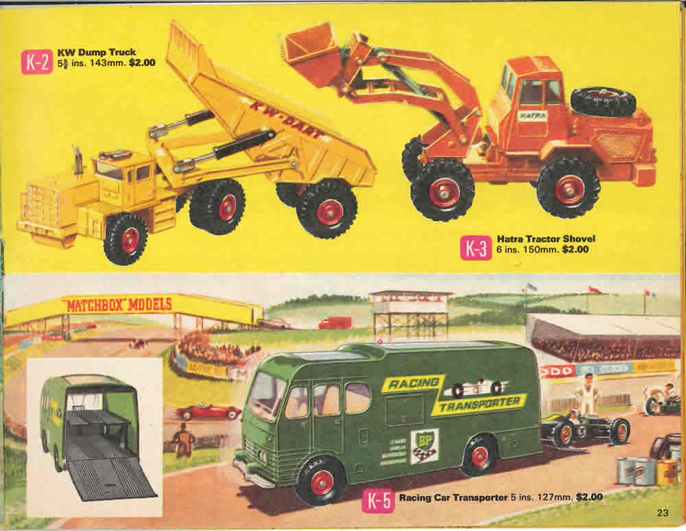 Matchbox Lesney 1967 catalog page from Frank's Matchbox Lesney pages